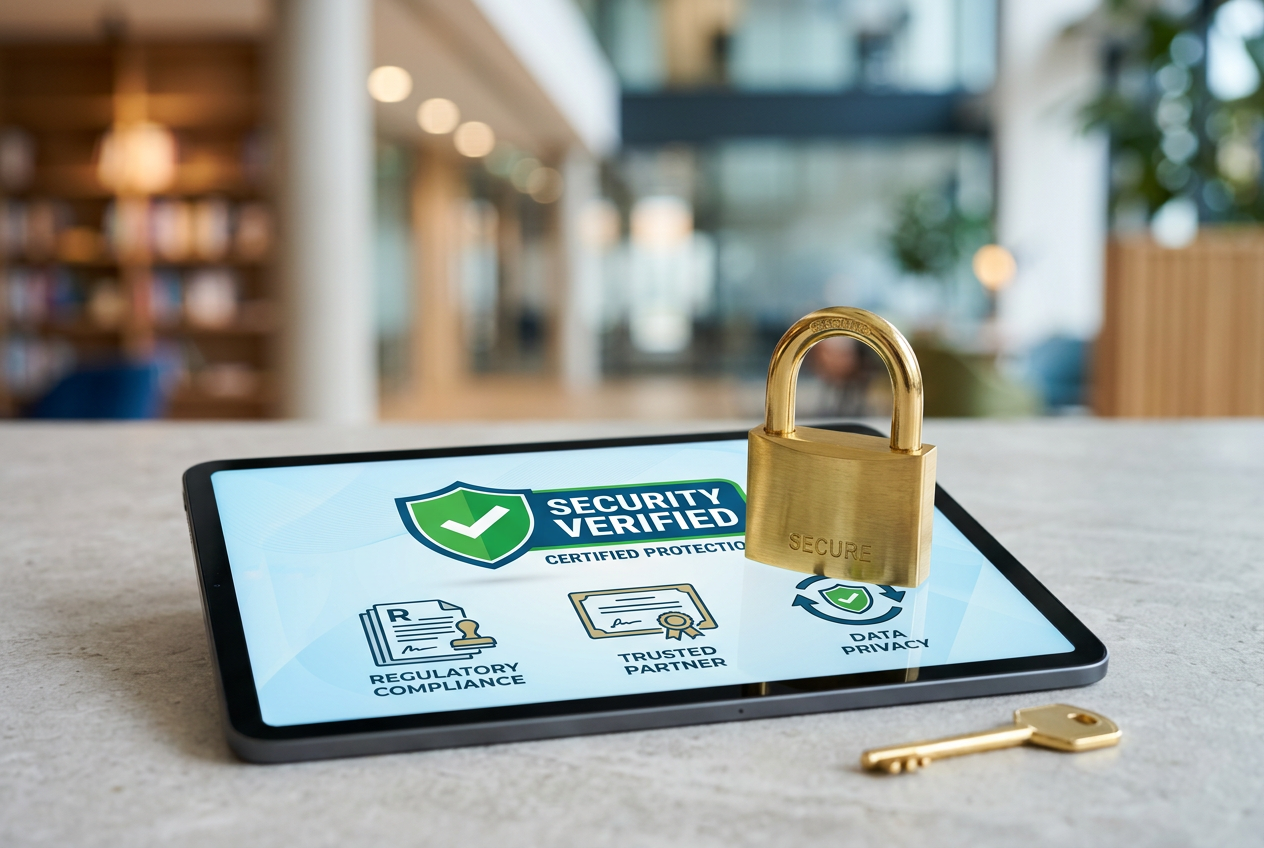 Security and legal symbols for online gaming